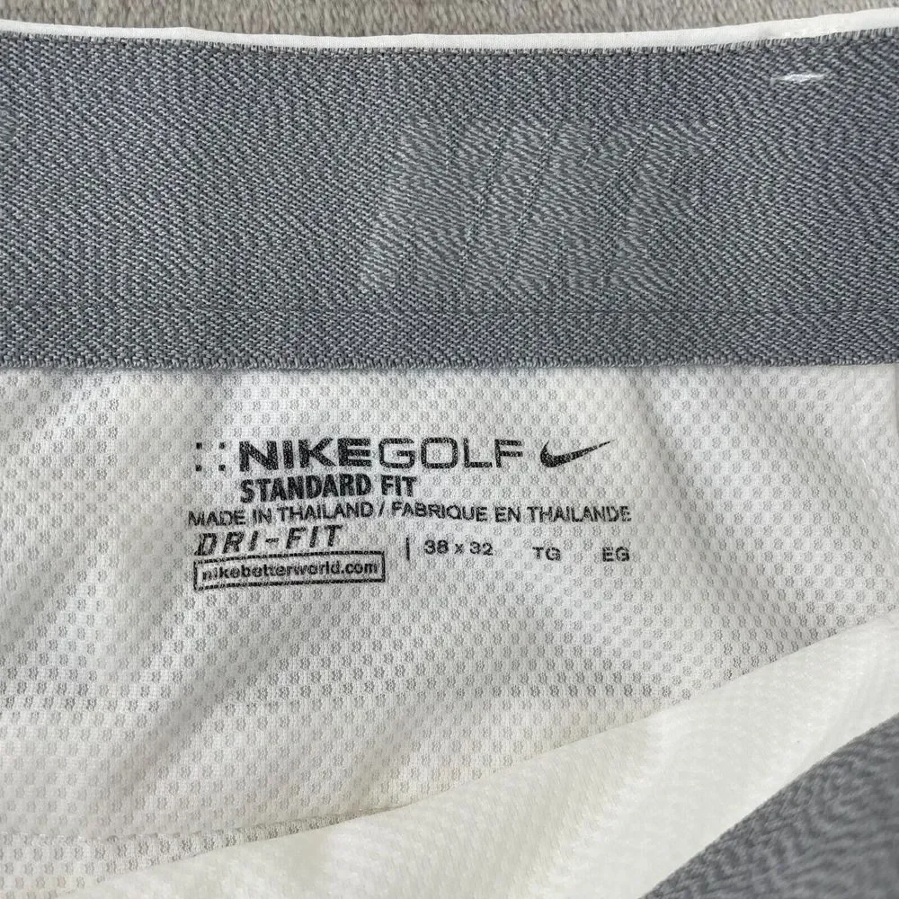 Nike Flex Hybrid Pants Men 38x32‎ White Performance Golf Straight Fit Vents